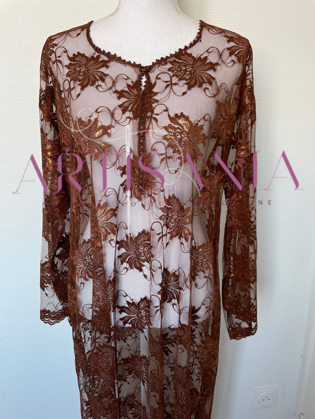 Jellaba marocaine deux pièce dentelle - modèle Radja