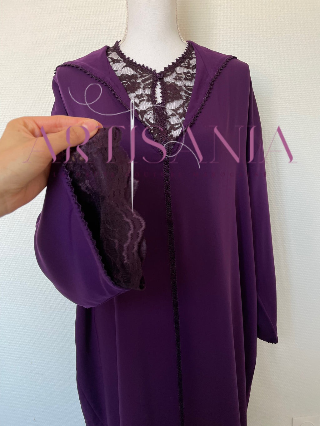 Jellaba marocaine deux pièce dentelle - modèle Radja