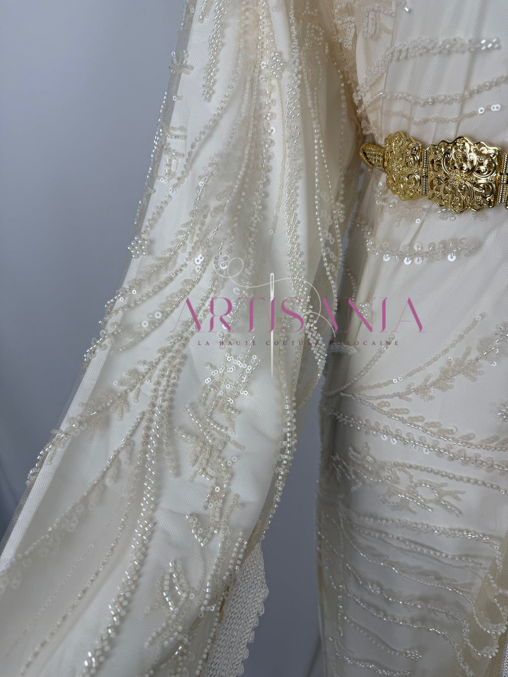 Takchita marocaine avec des perles  - modèle Tasnim