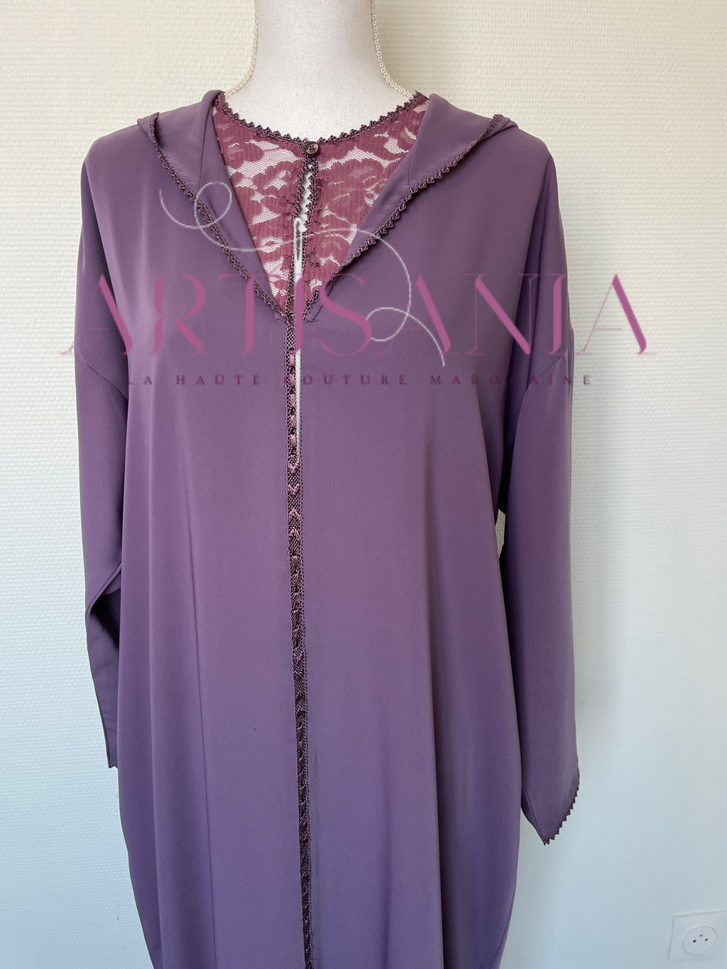 Jellaba marocaine deux pièce dentelle - modèle Radja