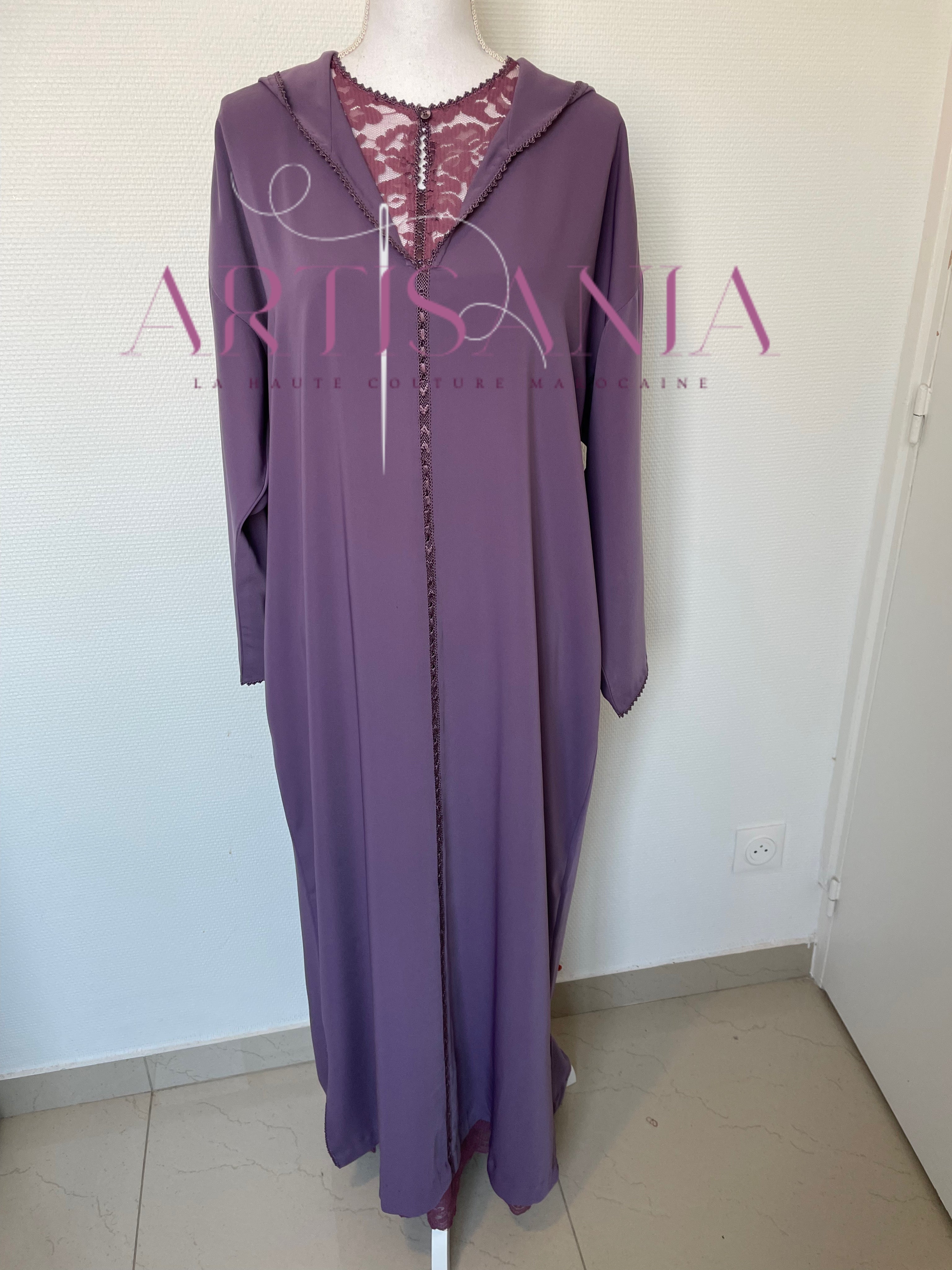 Jellaba marocaine deux pièce dentelle - modèle Radja