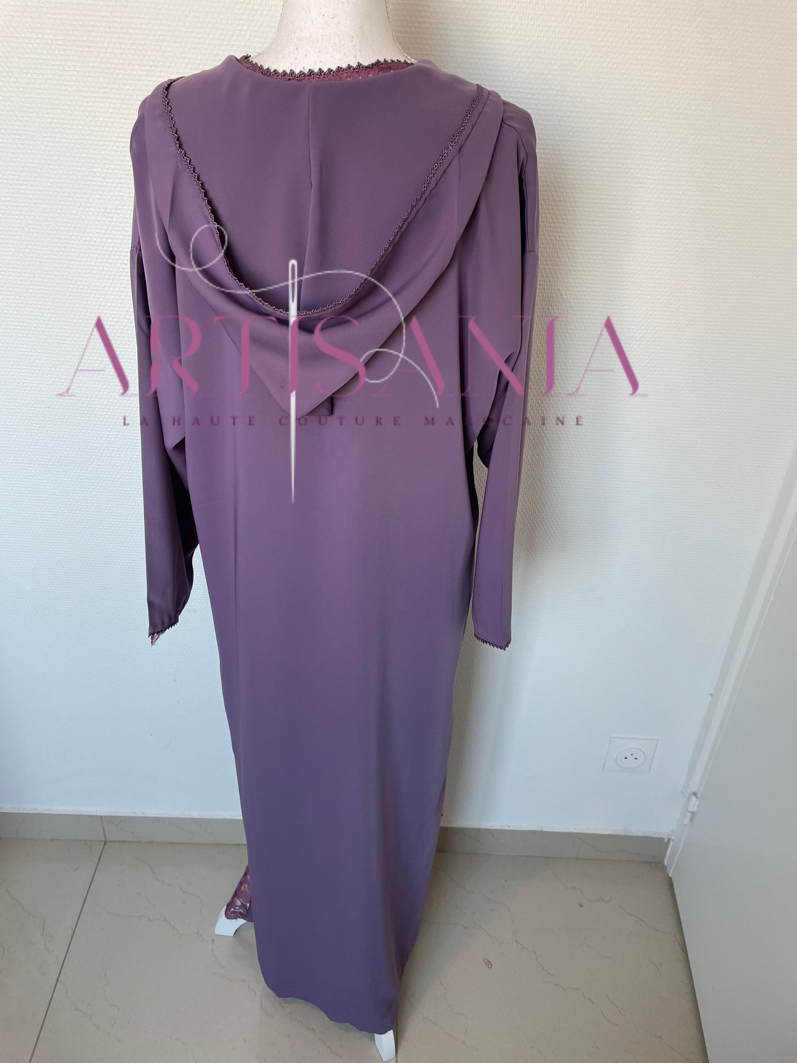 Jellaba marocaine deux pièce dentelle - modèle Radja