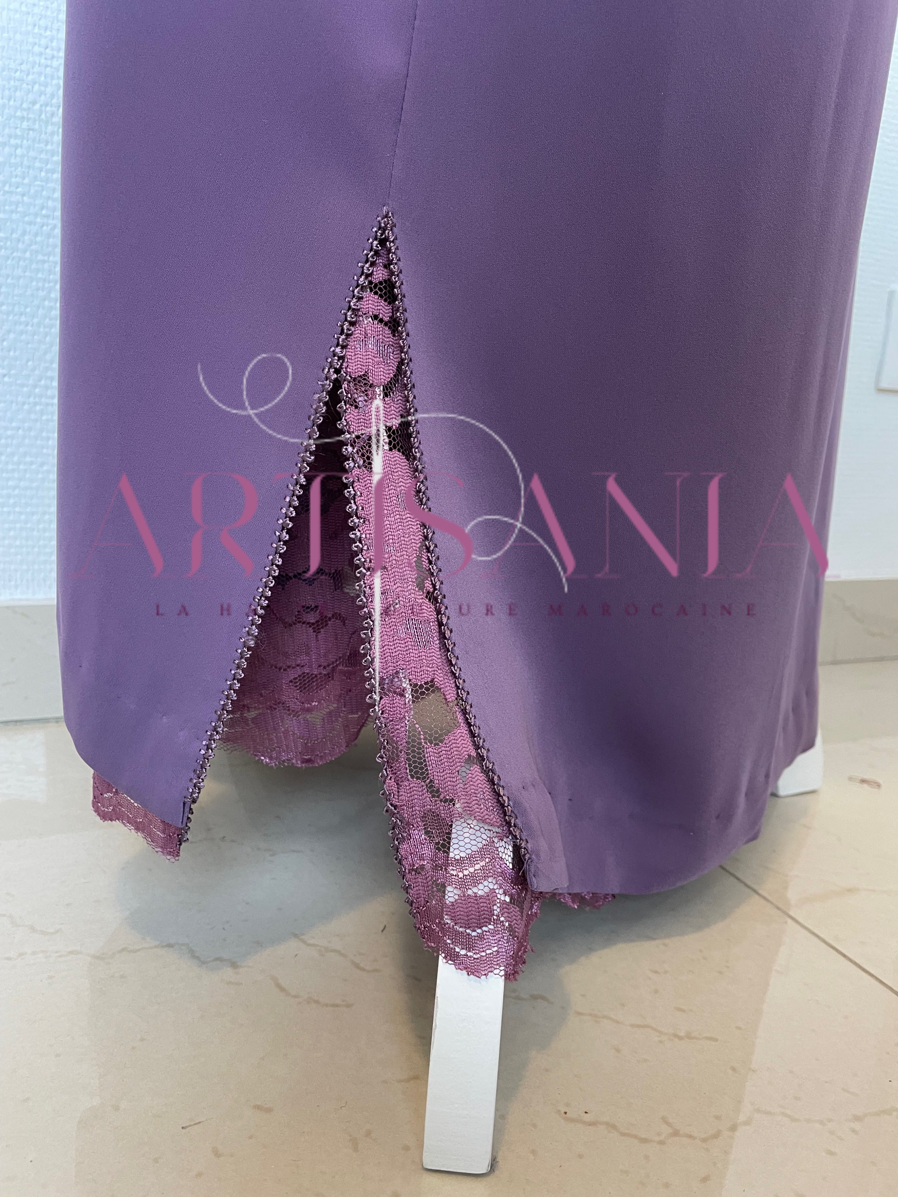 Jellaba marocaine deux pièce dentelle - modèle Radja