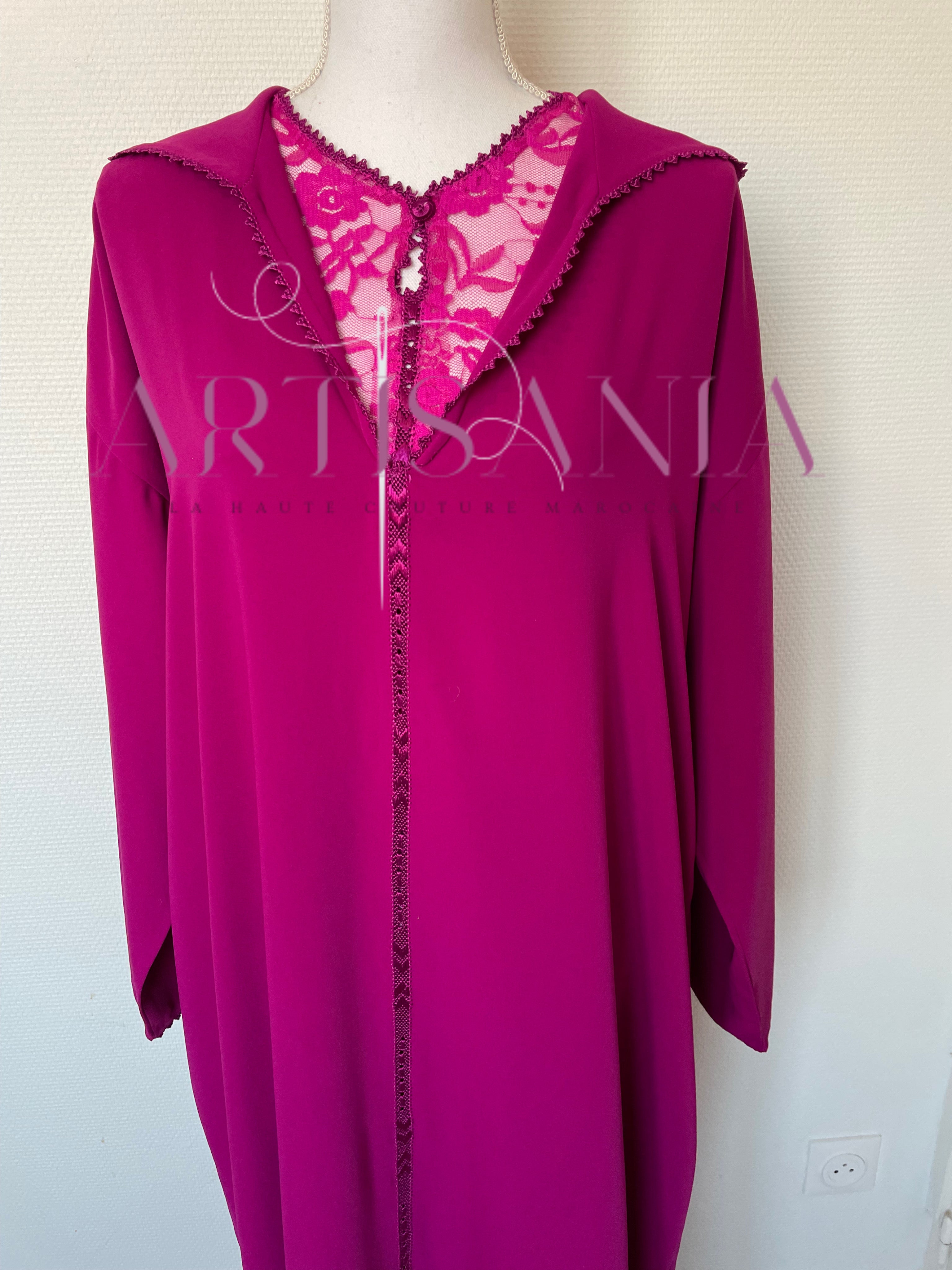 Jellaba marocaine deux pièce dentelle - modèle Radja