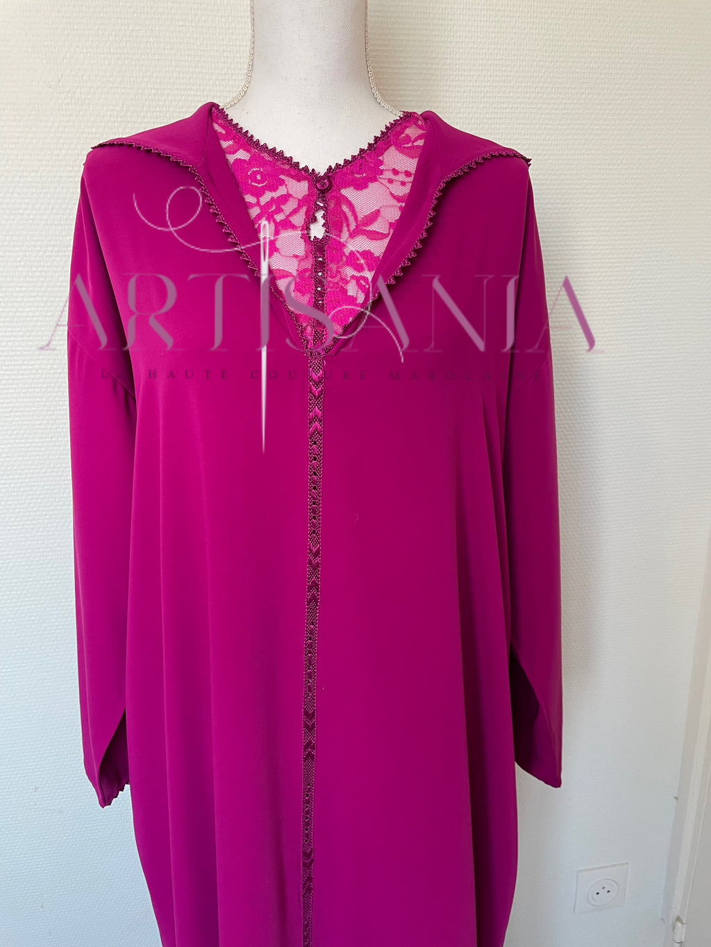 Jellaba marocaine deux pièce dentelle - modèle Radja