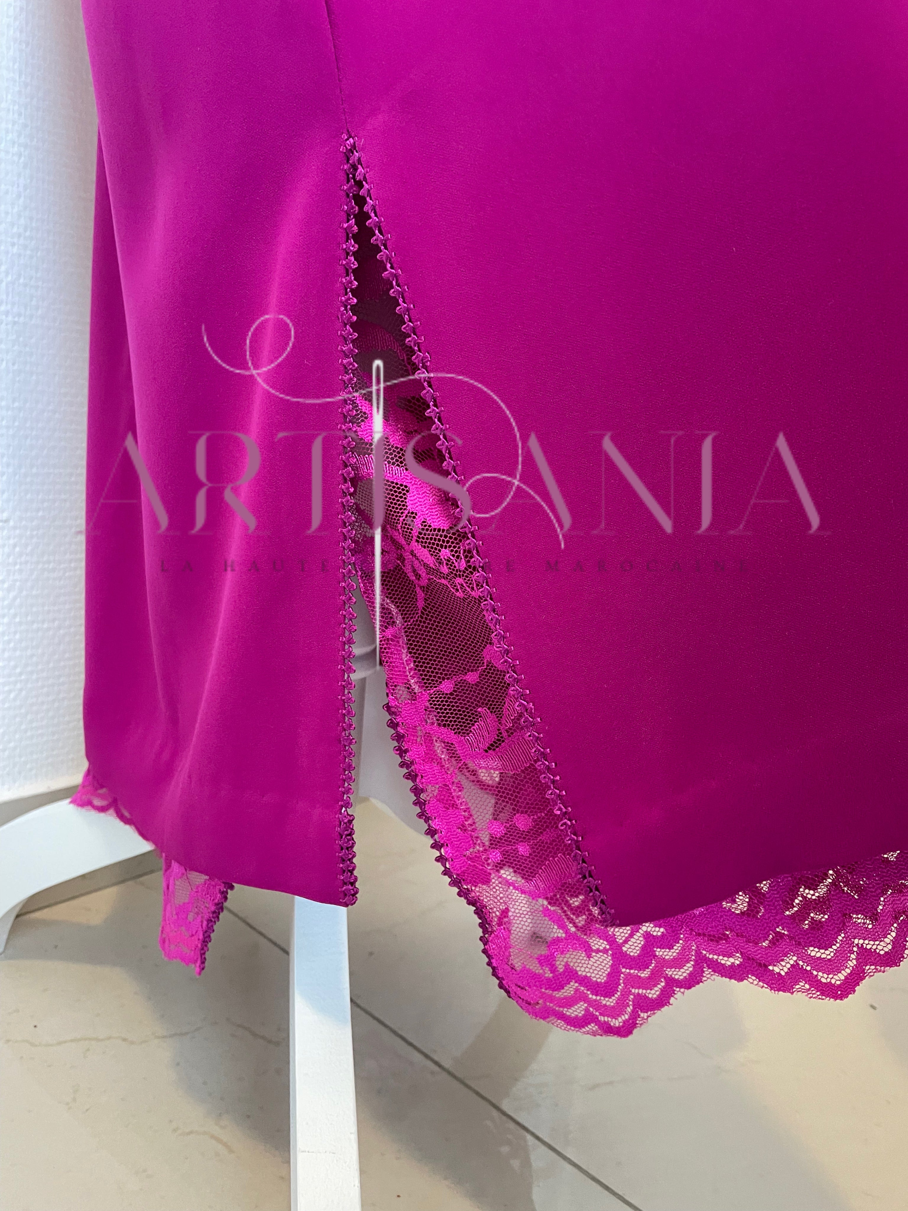 Jellaba marocaine deux pièce dentelle - modèle Radja