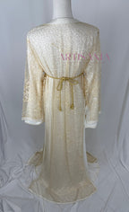 Takchita marocaine blanche avec des perles - modèle Nesrine 🤍