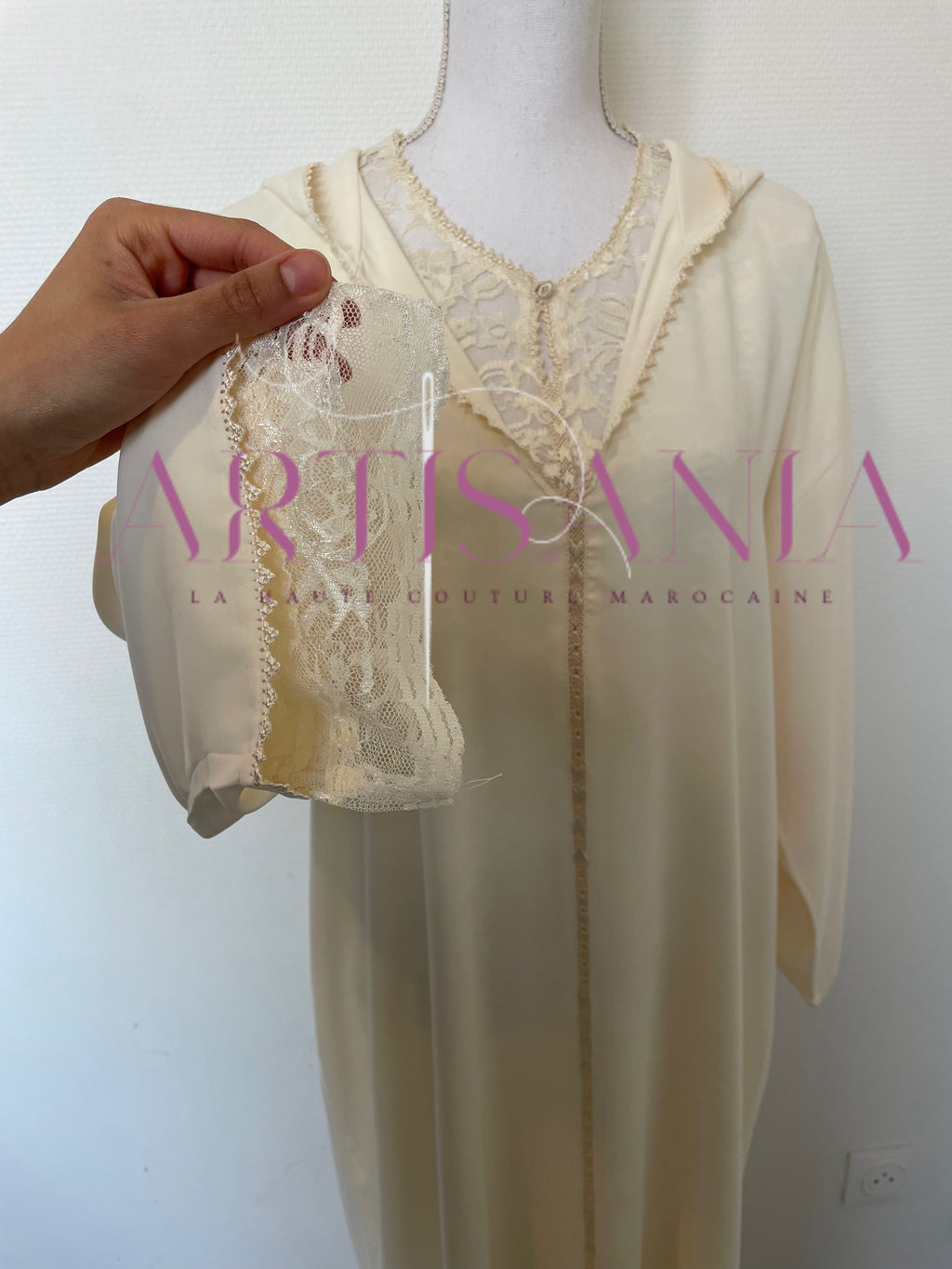 Jellaba marocaine deux pièce dentelle - modèle Radja