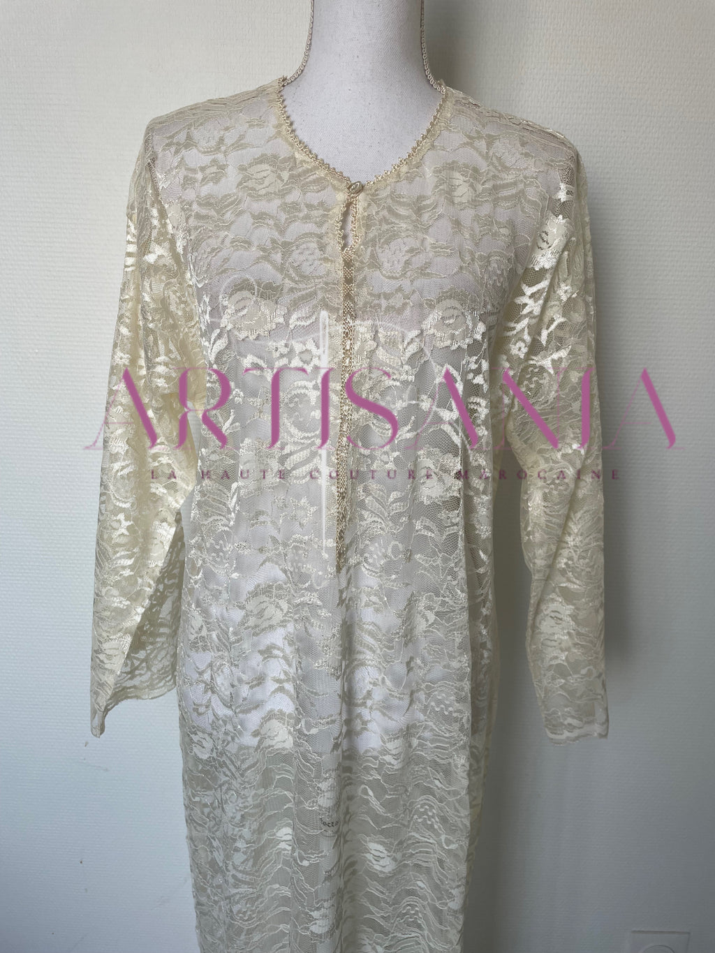 Jellaba marocaine deux pièce dentelle - modèle Radja