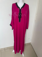 Gandoura faite main avec perles – Collection Loubna 🖤✨