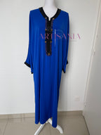 Gandoura faite main avec perles – Collection Loubna 🖤✨