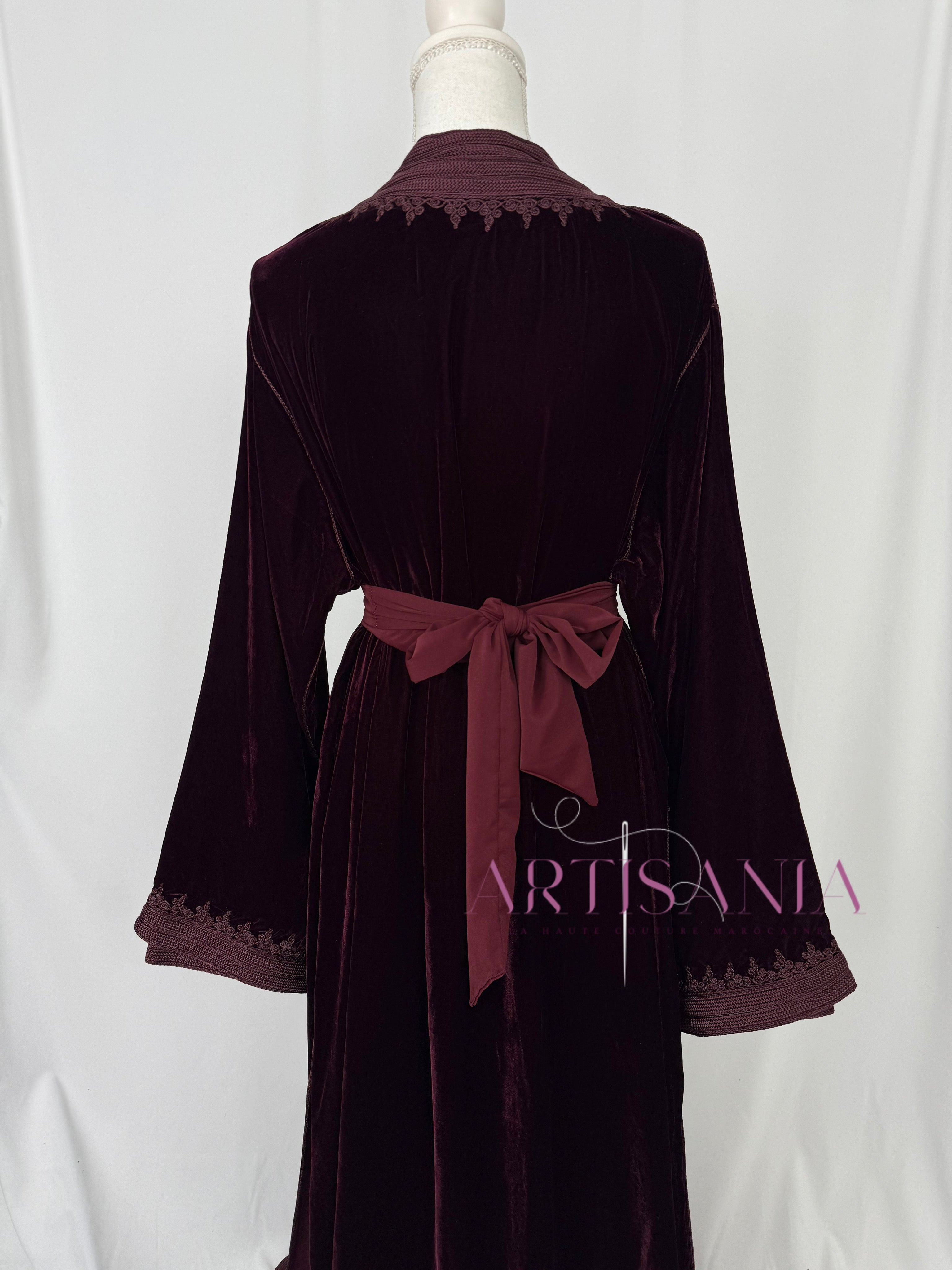 Takchita marocaine en velours - modèle Khouloud 🪡