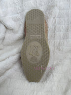 Babouche marocaine plate - modèle pailleté rose gold
