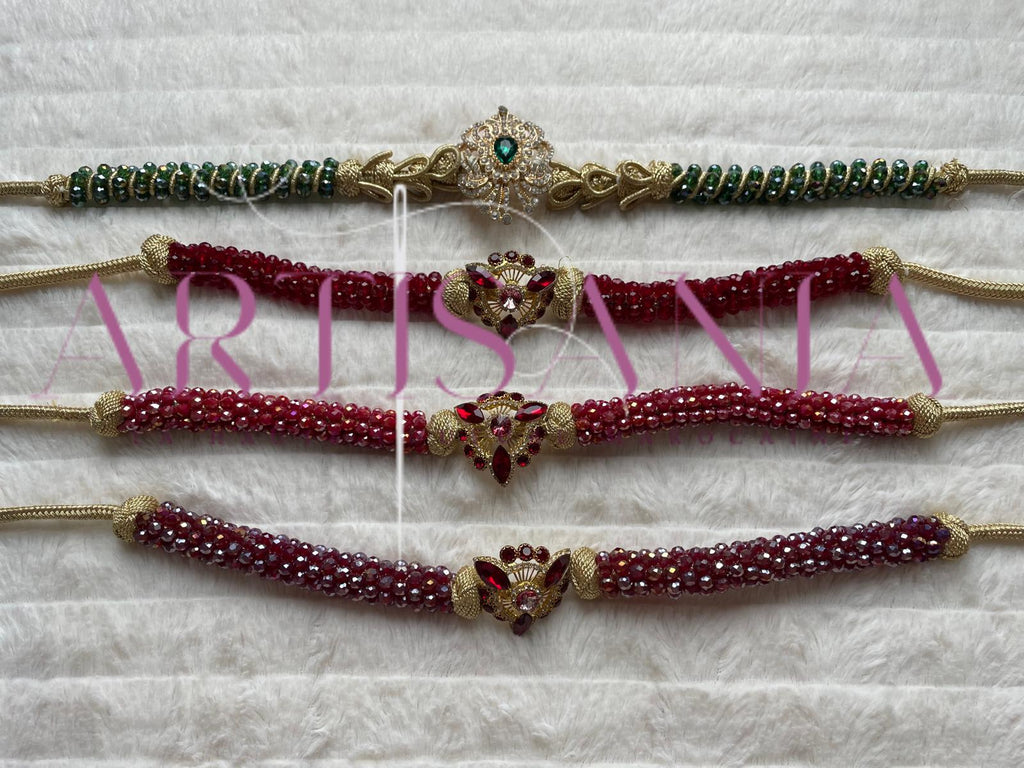 Ceintures fines ornées de perles colorées - avec bijoux ✨