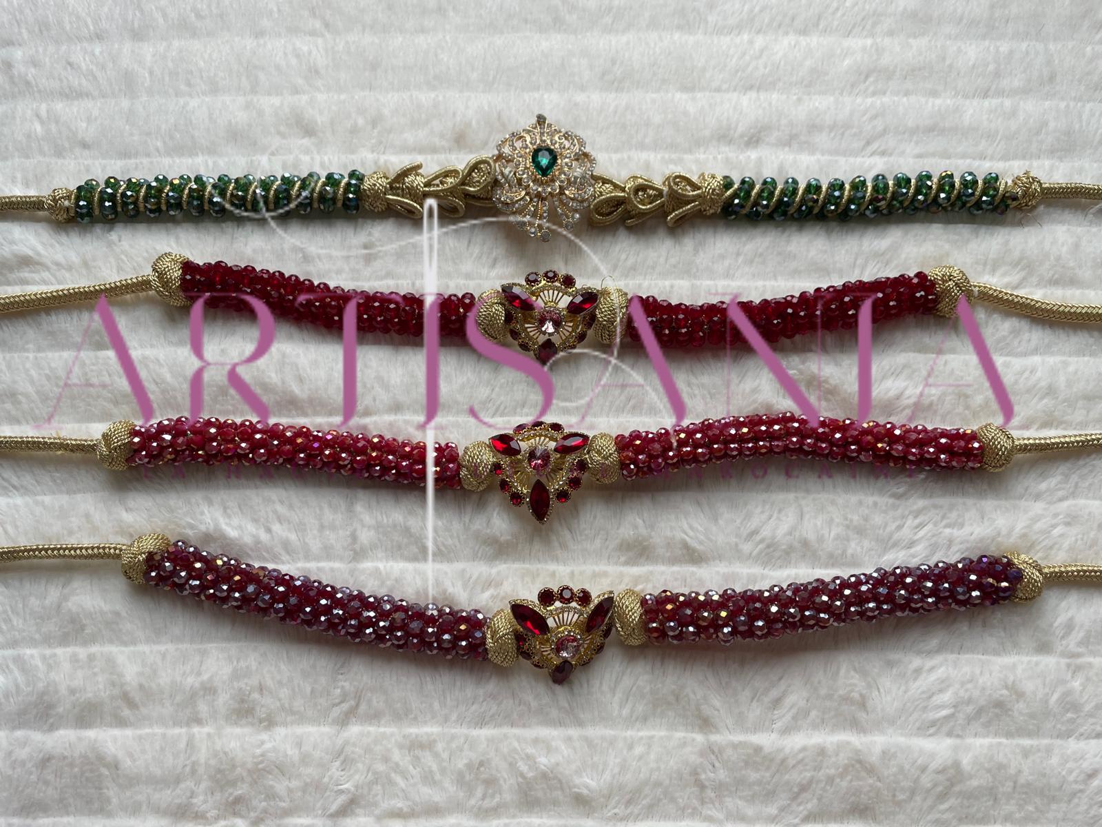 Ceintures fines ornées de perles colorées - avec bijoux ✨