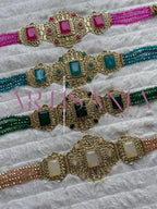 Ceinture métallique ajustable - ornée de perles colorées ✨🩷