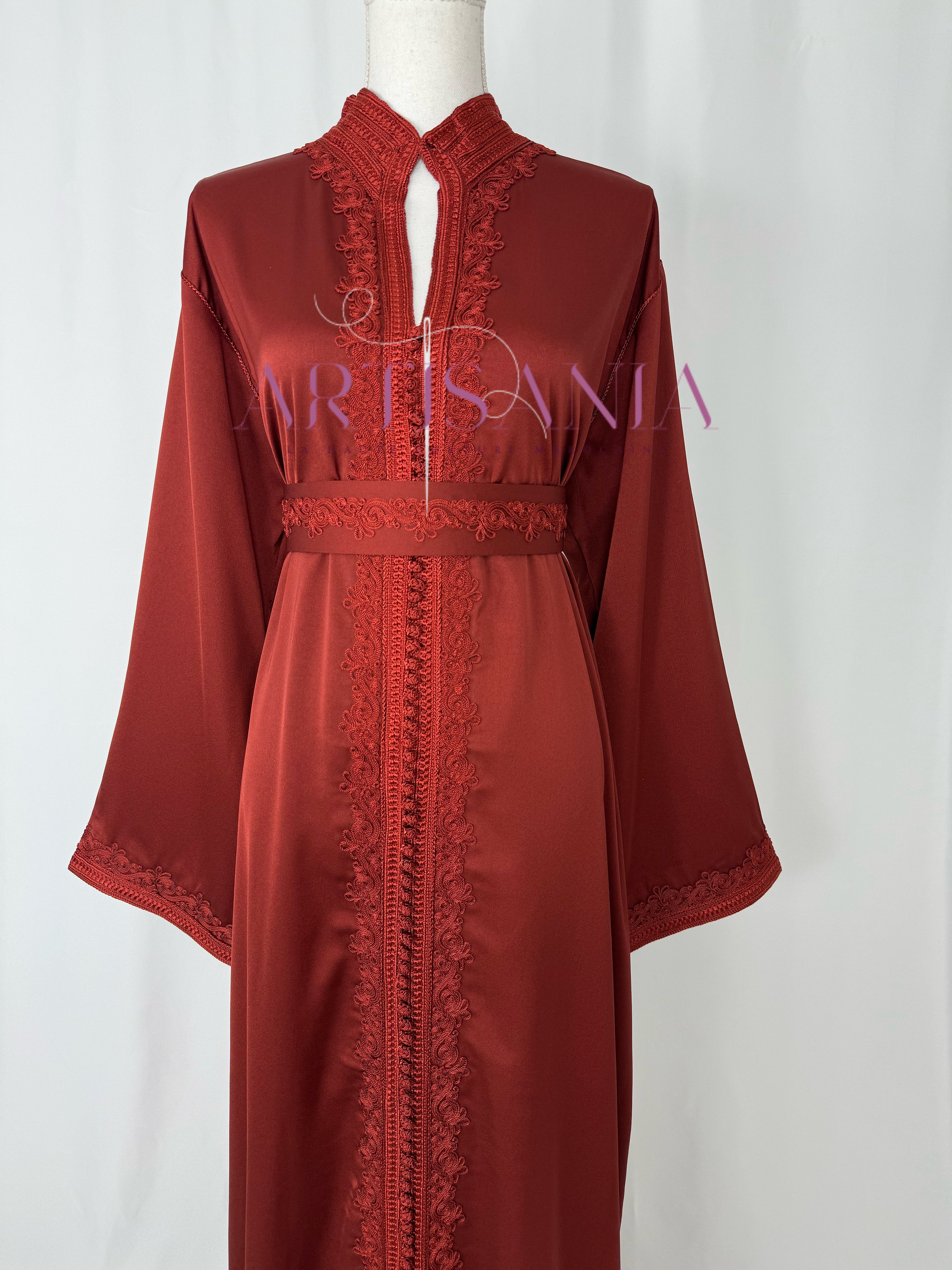 Caftan marocain  en drap de soie - modèle Nour🪡