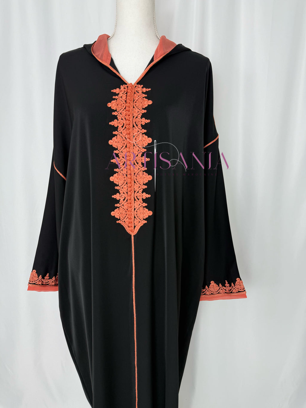 Jellaba marocaine une pièce - modèle Layal avec châle (offert)