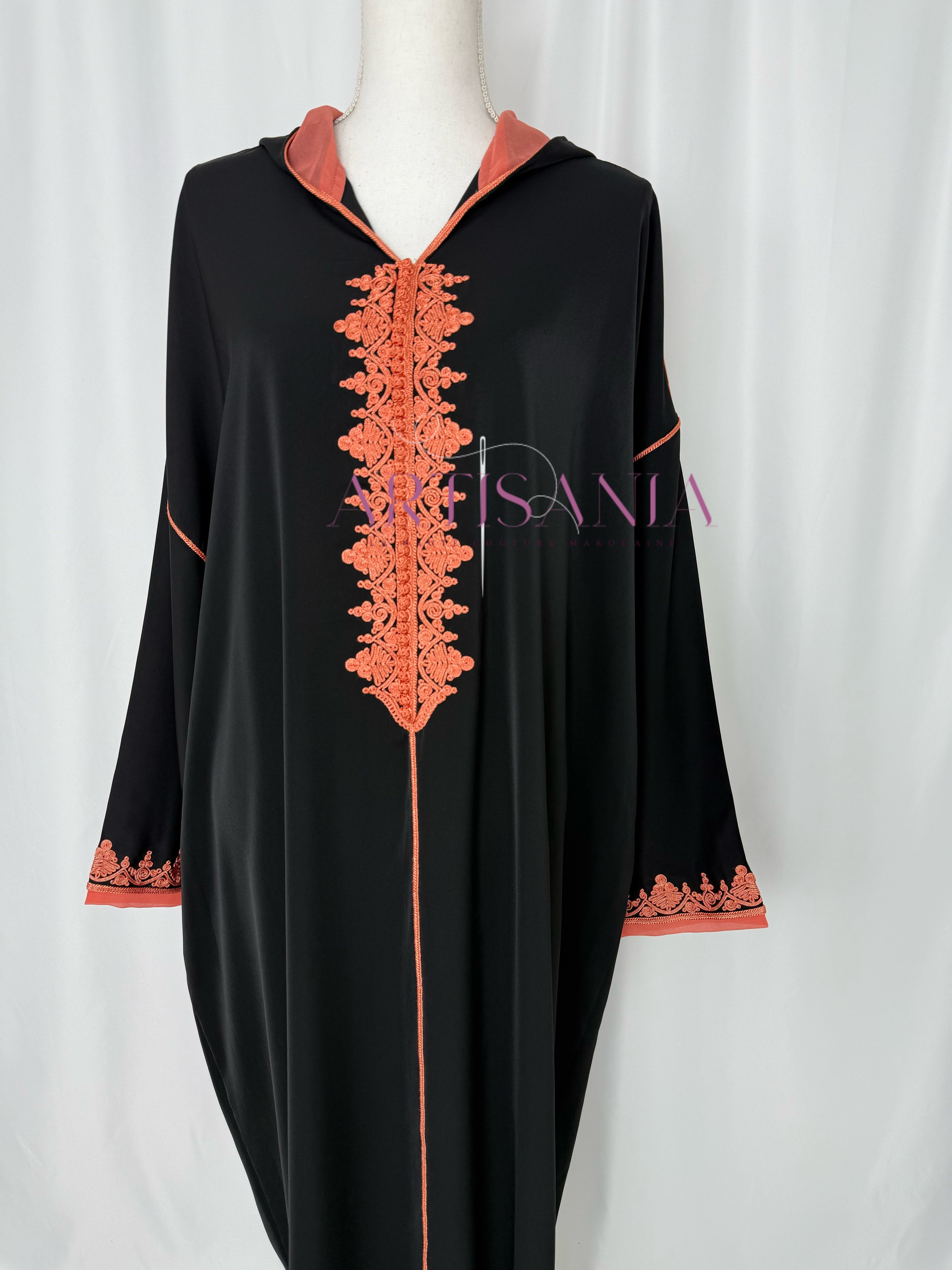 Jellaba marocaine une pièce - modèle Layal avec châle (offert)