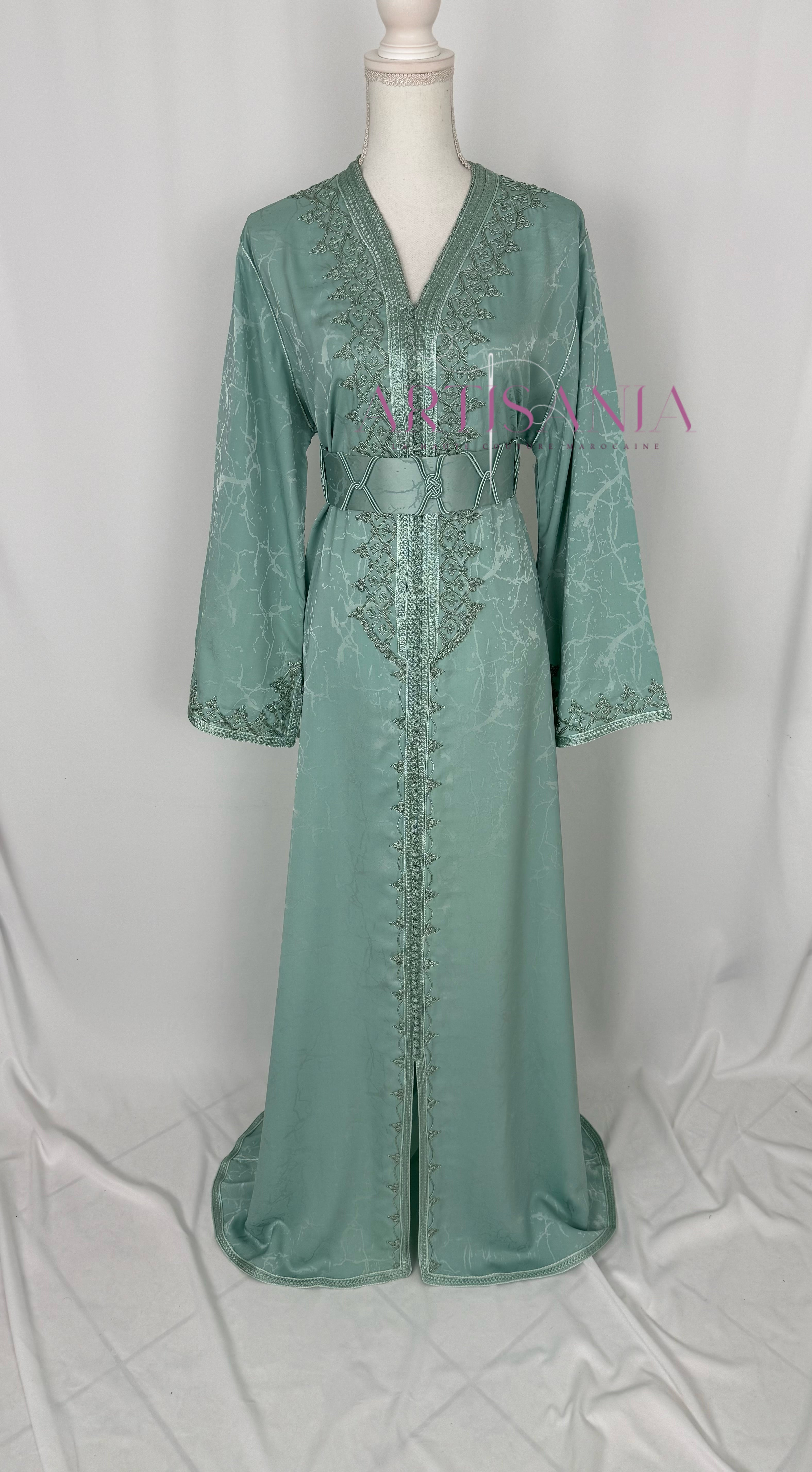 Caftan marocain modèle "Najwa" - tissu Kamkha collection Été 2026 ☀️