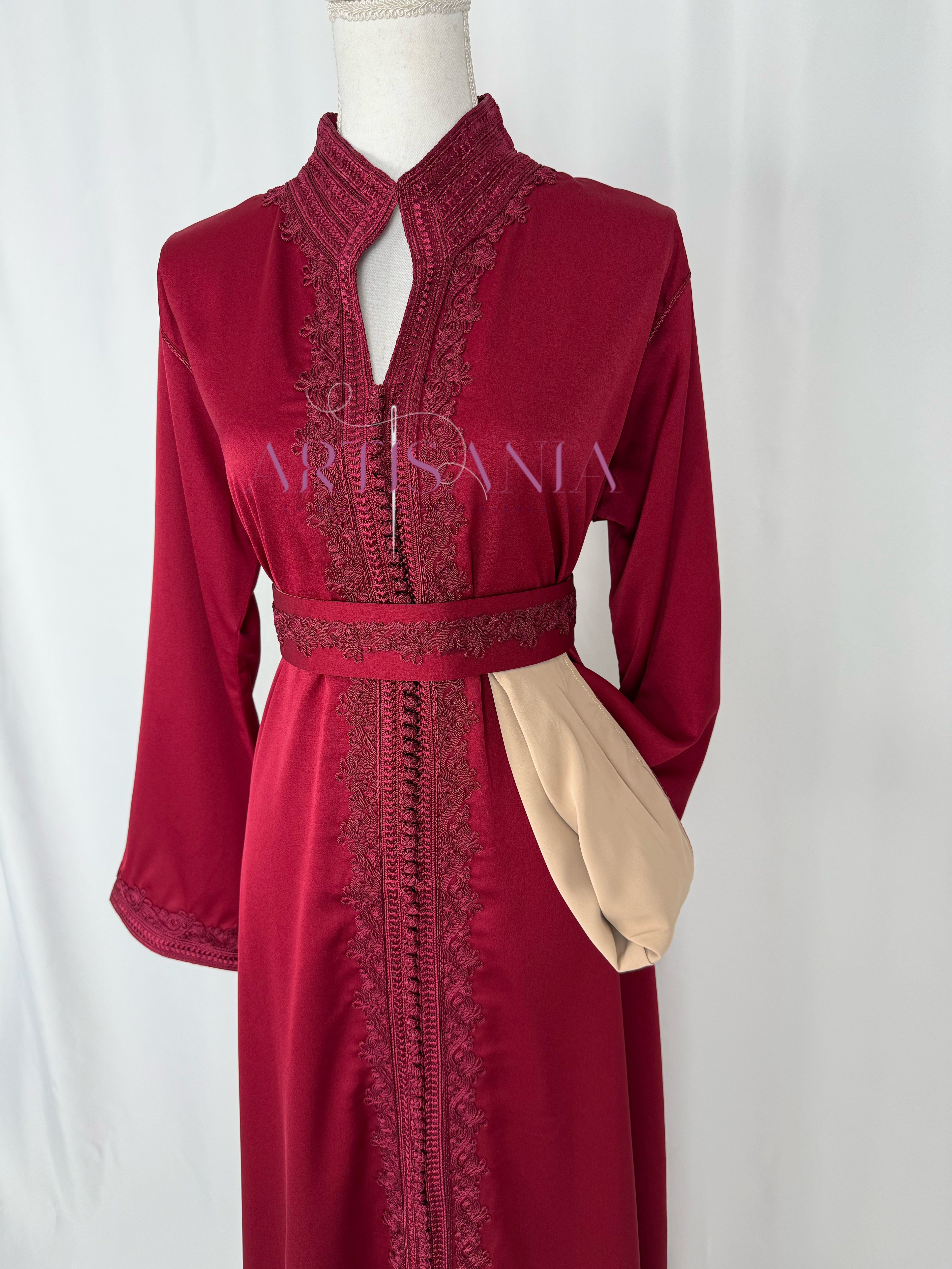Caftan marocain  en drap de soie - modèle Nour🪡