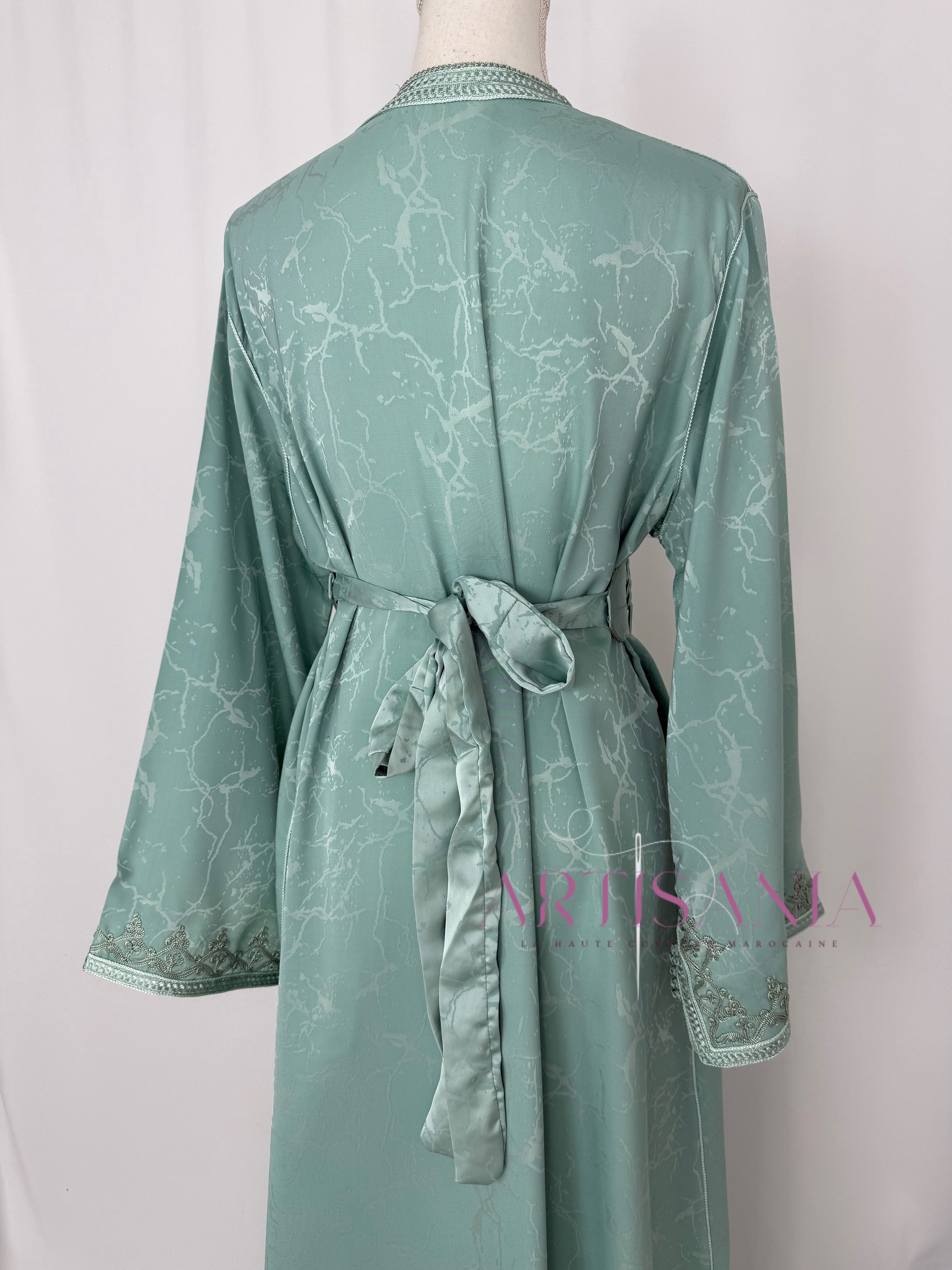 Caftan marocain modèle "Najwa" - tissu Kamkha collection Été 2026 ☀️