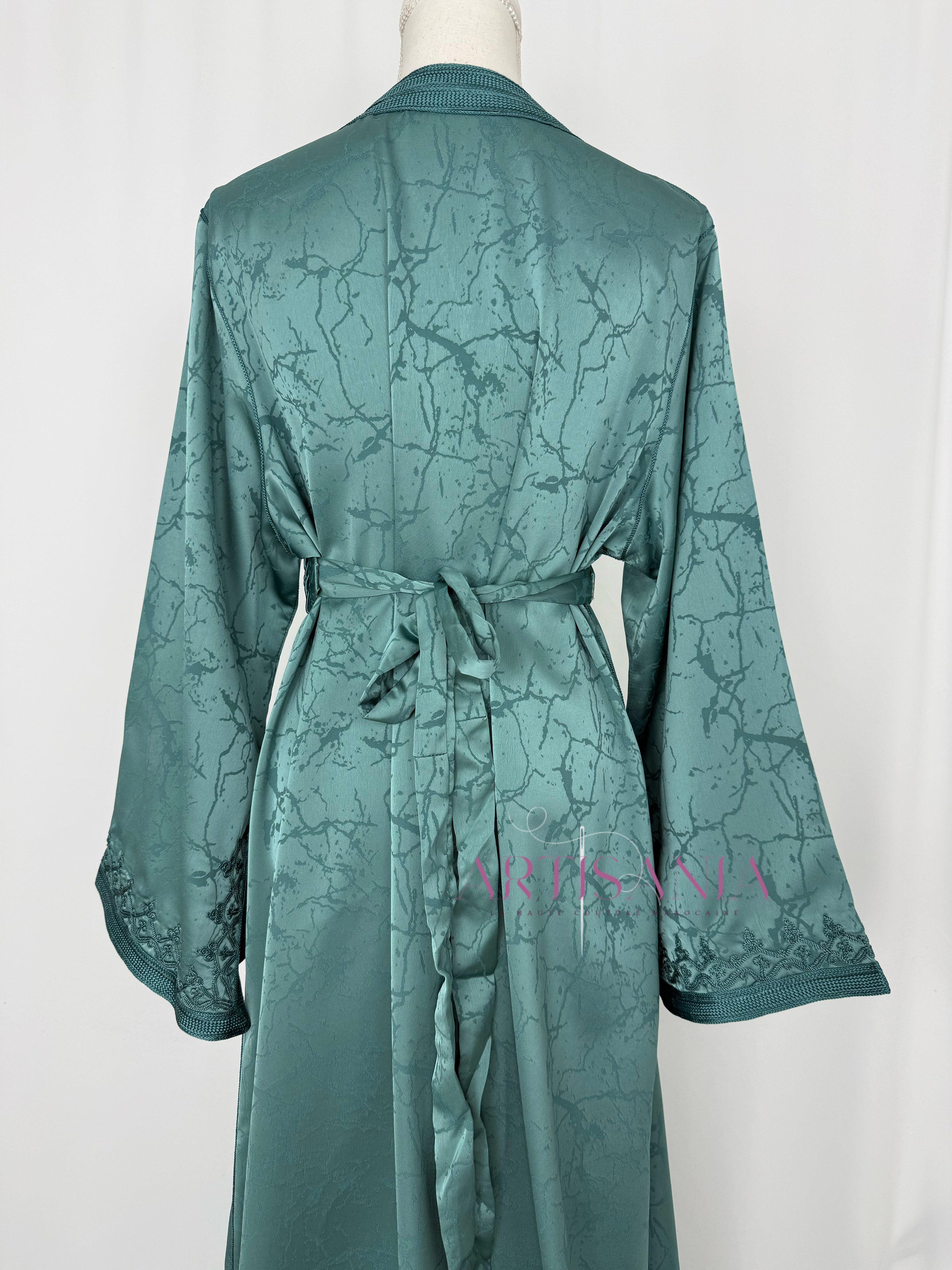 Caftan marocain modèle "Najwa" - tissu Kamkha collection Été 2026 ☀️