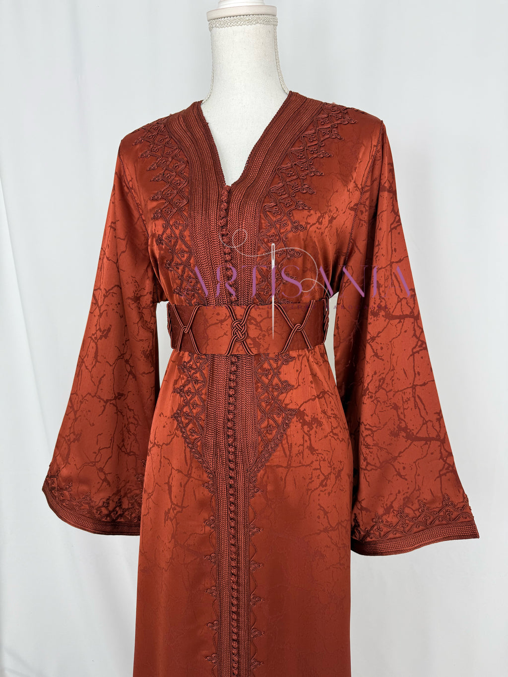 Caftan marocain modèle "Najwa" - tissu Kamkha collection Été 2026 ☀️