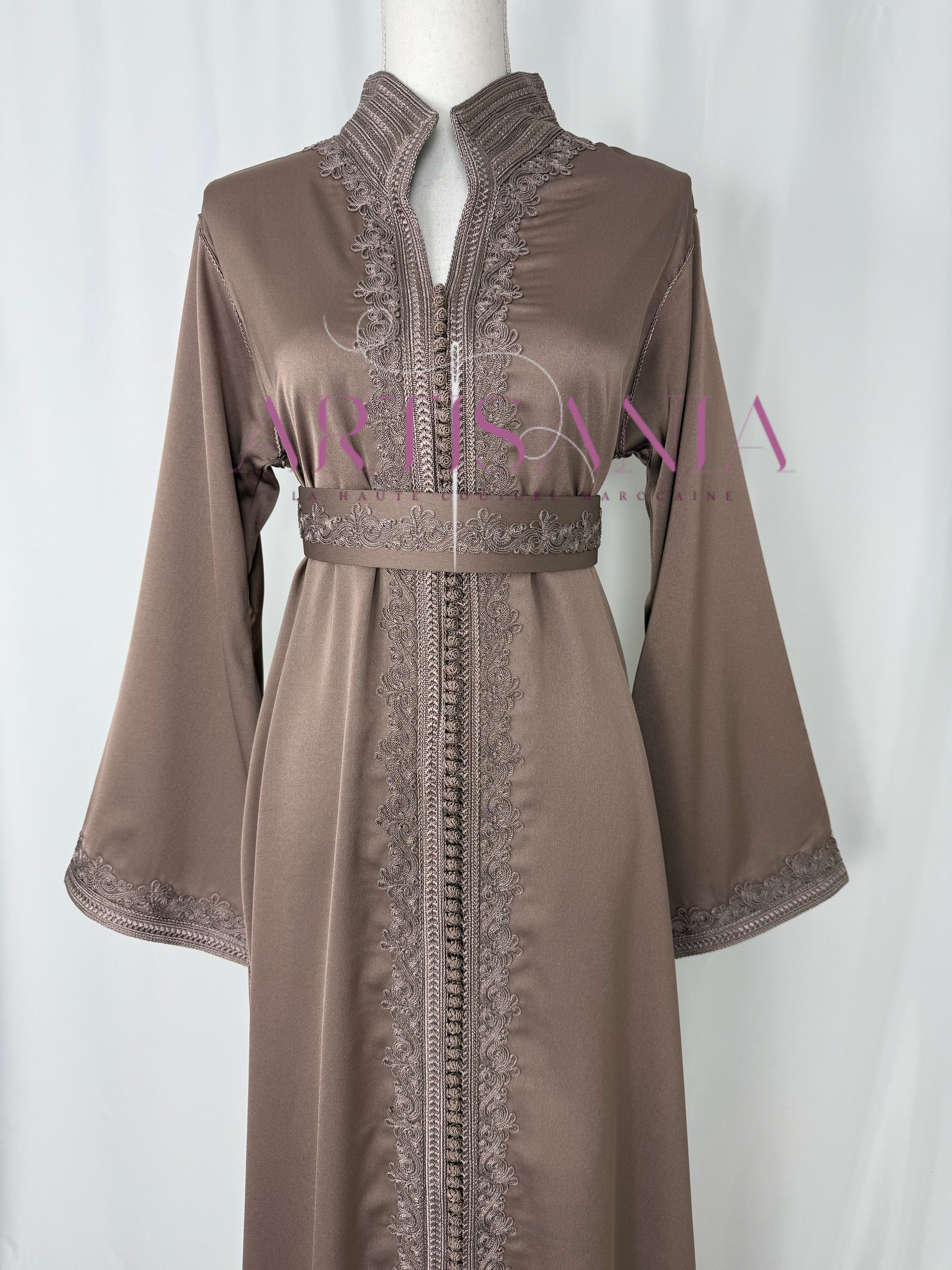 Caftan marocain  en drap de soie - modèle Nour🪡