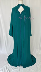 Caftan marocain avec cape modèle Ihsanne – Élégance et légèreté