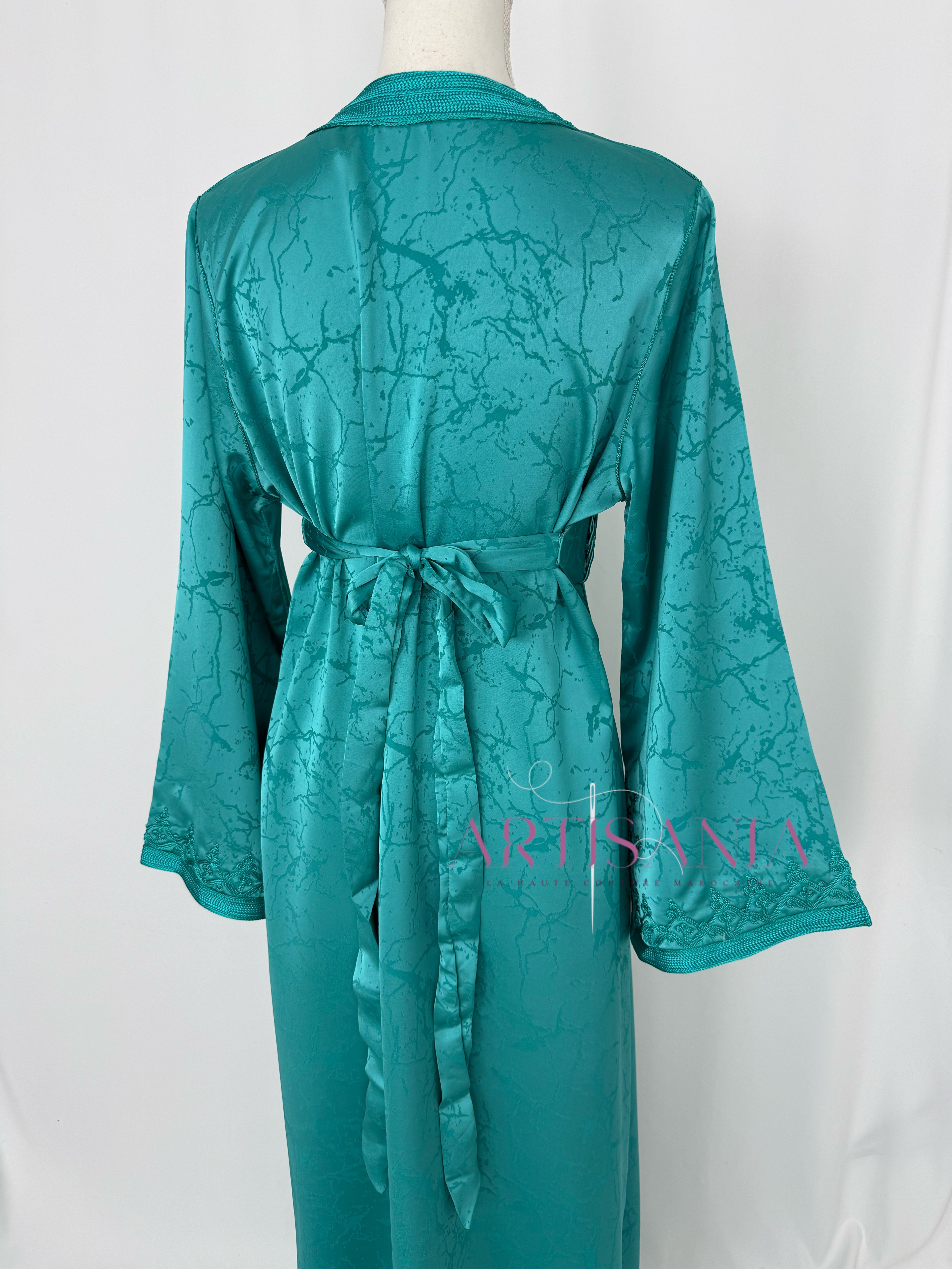 Caftan marocain modèle "Najwa" - tissu Kamkha collection Été 2026 ☀️