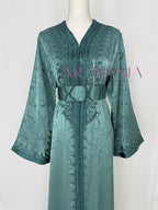 Caftan marocain modèle "Najwa" - tissu Kamkha collection Été 2026 ☀️