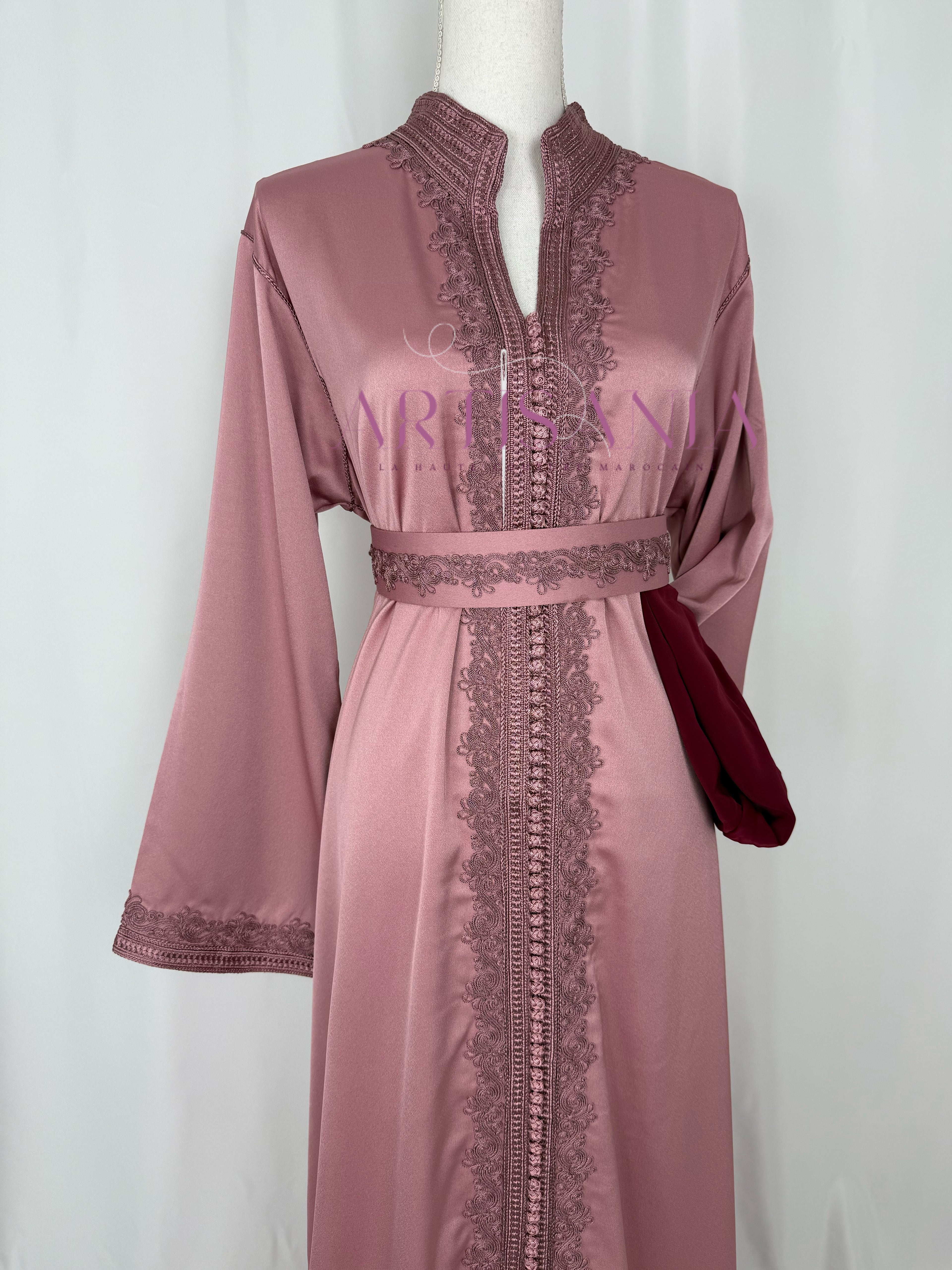 Caftan marocain  en drap de soie - modèle Nour🪡