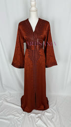 Caftan marocain modèle "Najwa" - tissu Kamkha collection Été 2026 ☀️