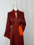 Caftan marocain  en drap de soie - modèle Nour🪡