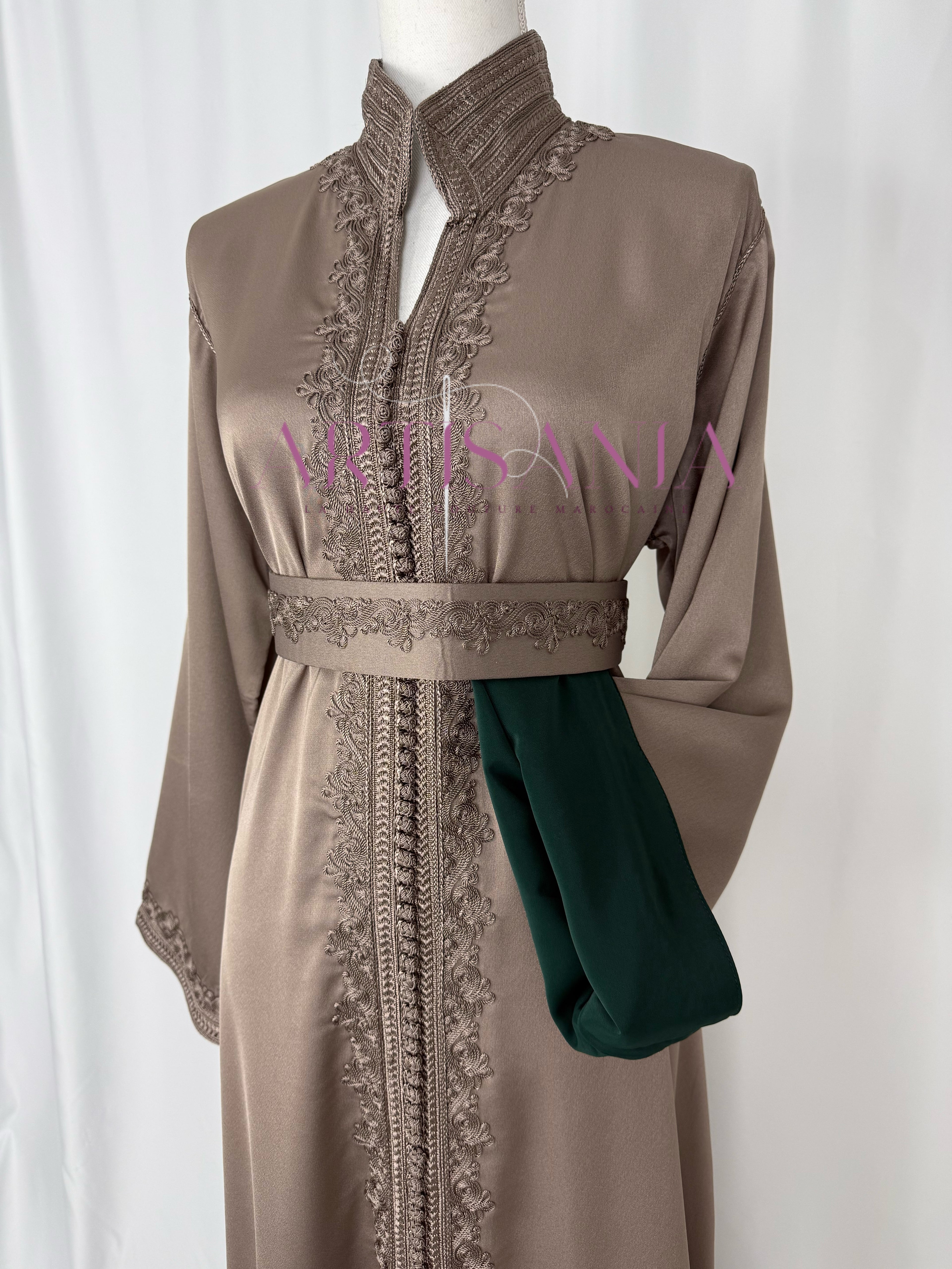 Caftan marocain  en drap de soie - modèle Nour🪡