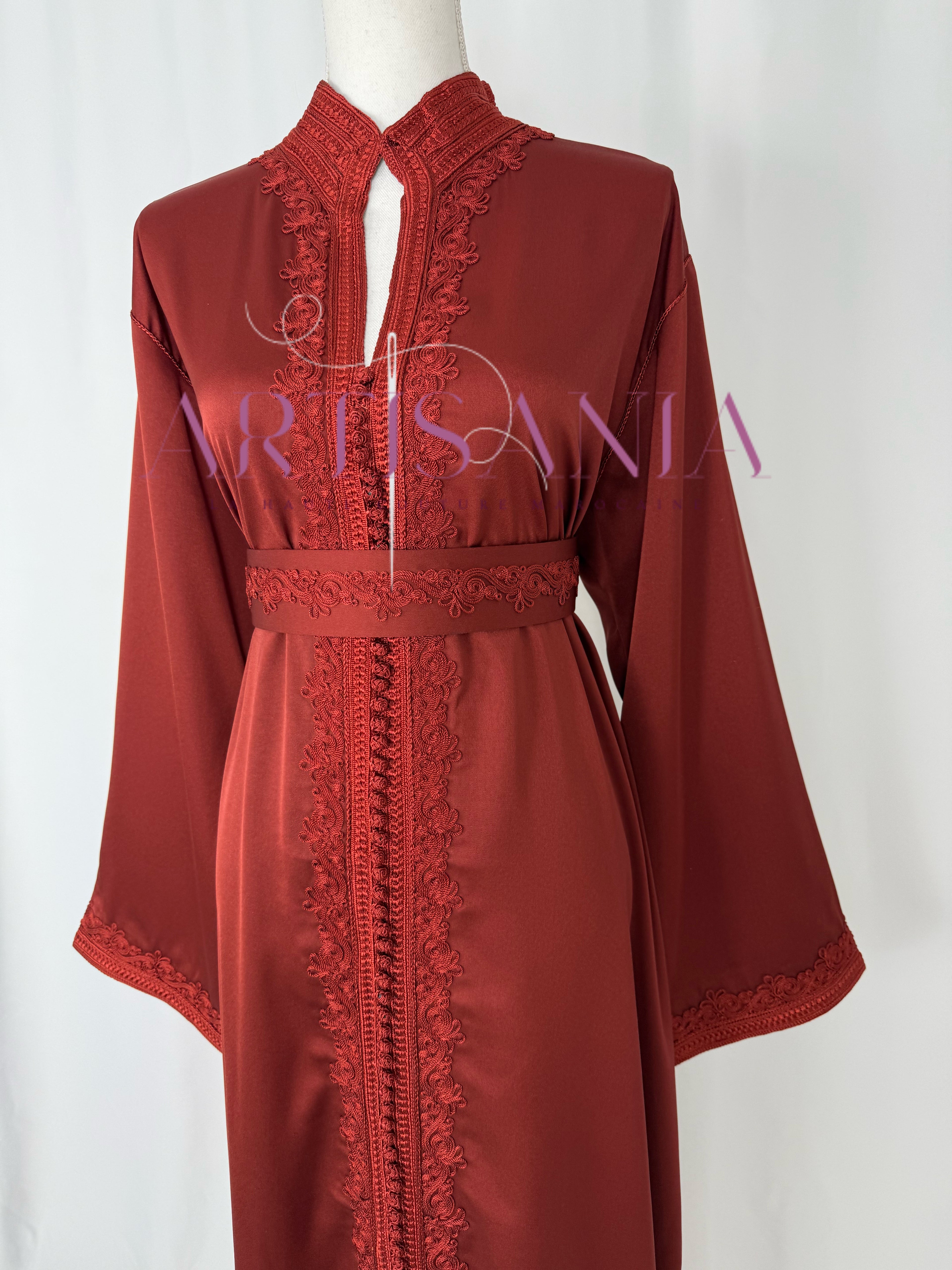 Caftan marocain  en drap de soie - modèle Nour🪡