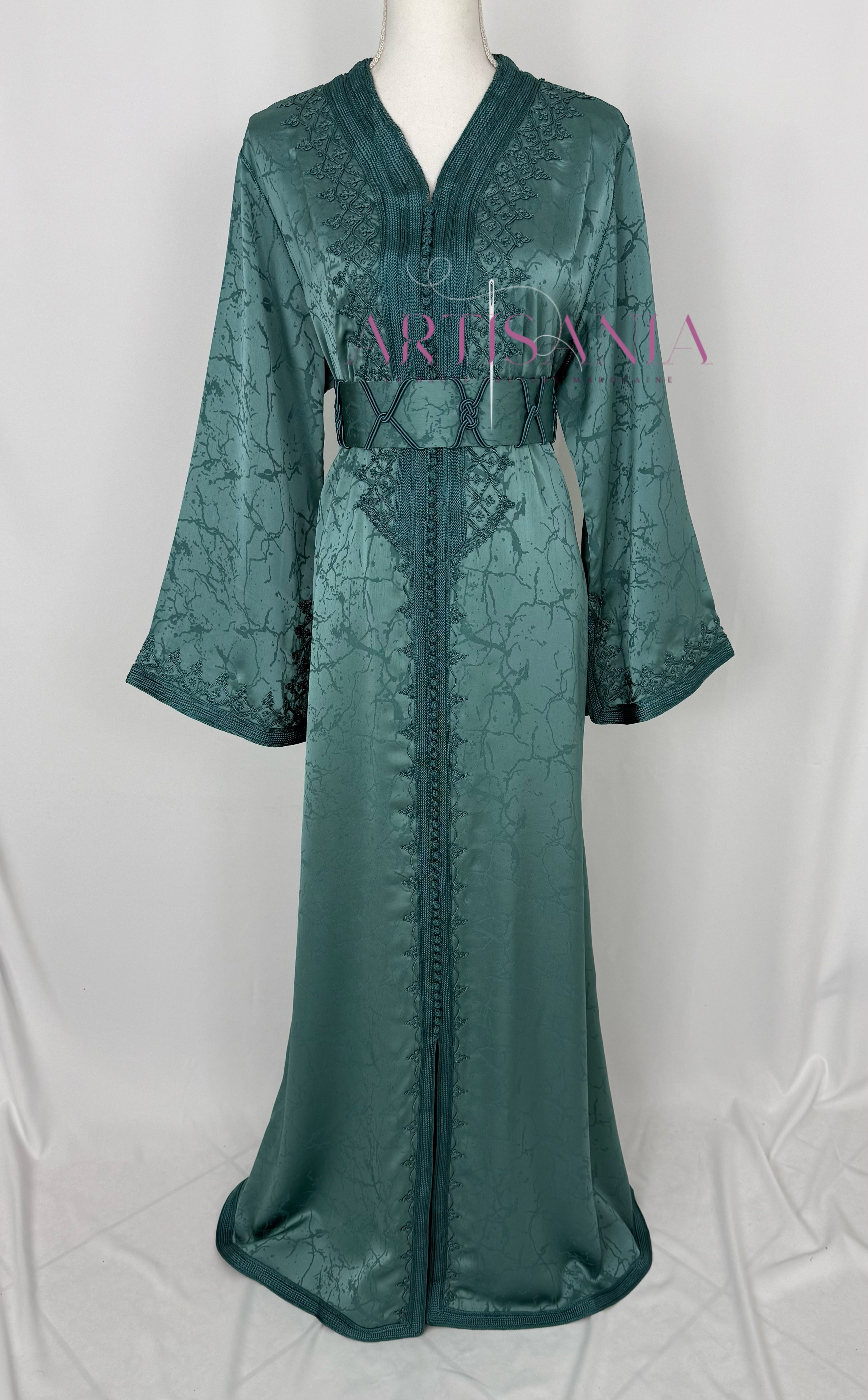 Caftan marocain modèle "Najwa" - tissu Kamkha collection Été 2026 ☀️