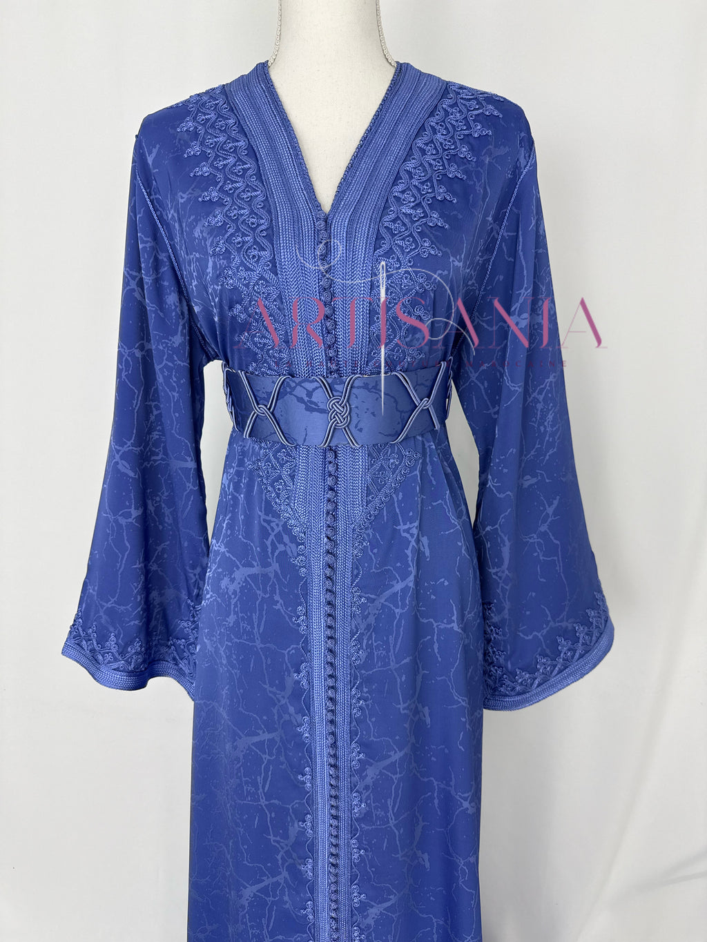 Caftan marocain modèle "Najwa" - tissu Kamkha collection Été 2026 ☀️