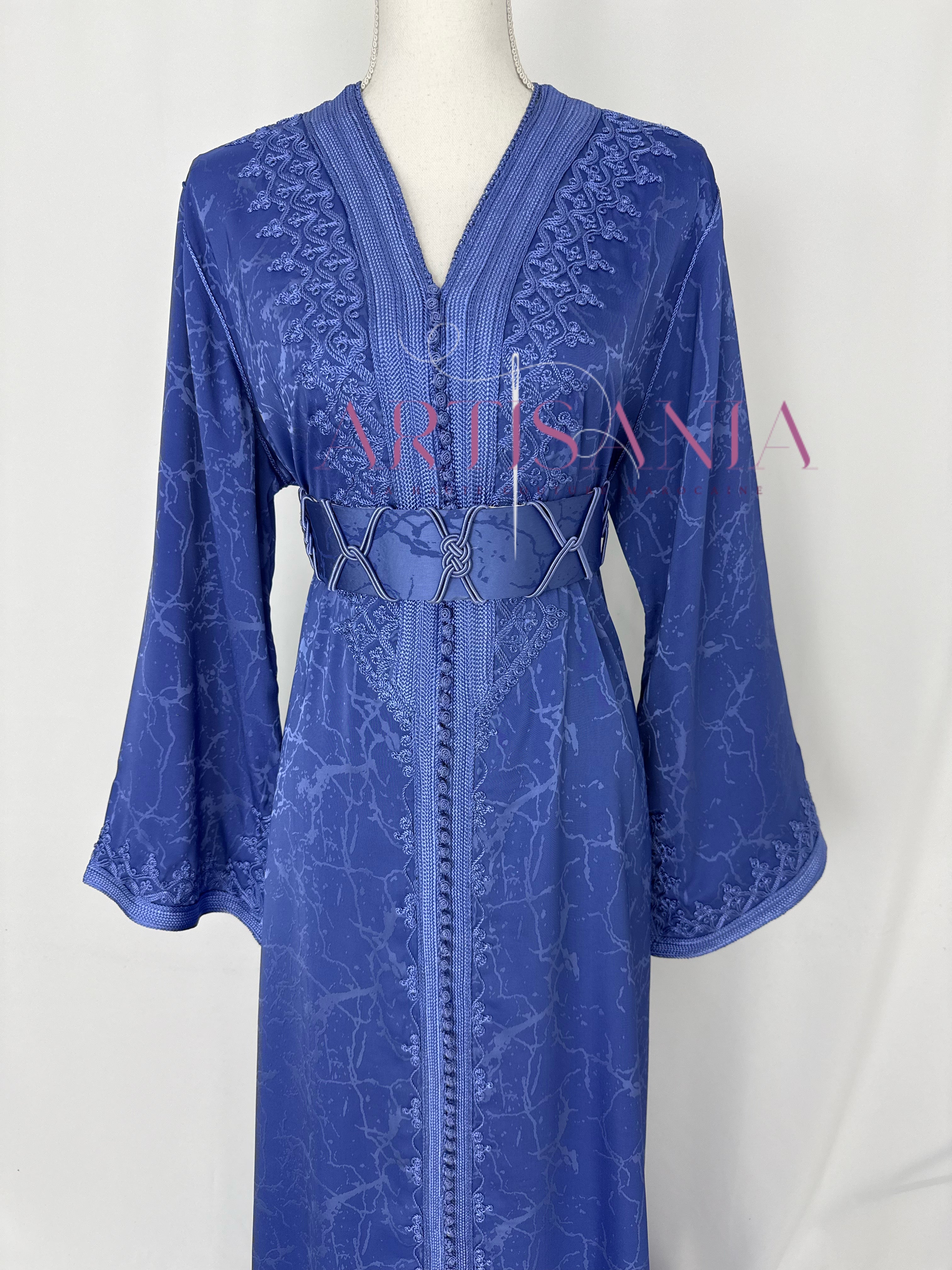 Caftan marocain modèle "Najwa" - tissu Kamkha collection Été 2026 ☀️