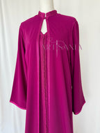 Caftan marocain avec cape modèle Ihsanne – Élégance et légèreté