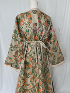 Takchita marocaine modèle Ranelle – Tissu Haj Omar 🧡🍃