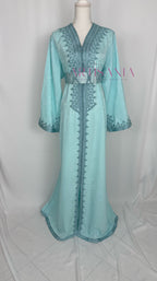 Caftan marocain modèle "Najwa" - tissu Kamkha collection Été 2026 ☀️