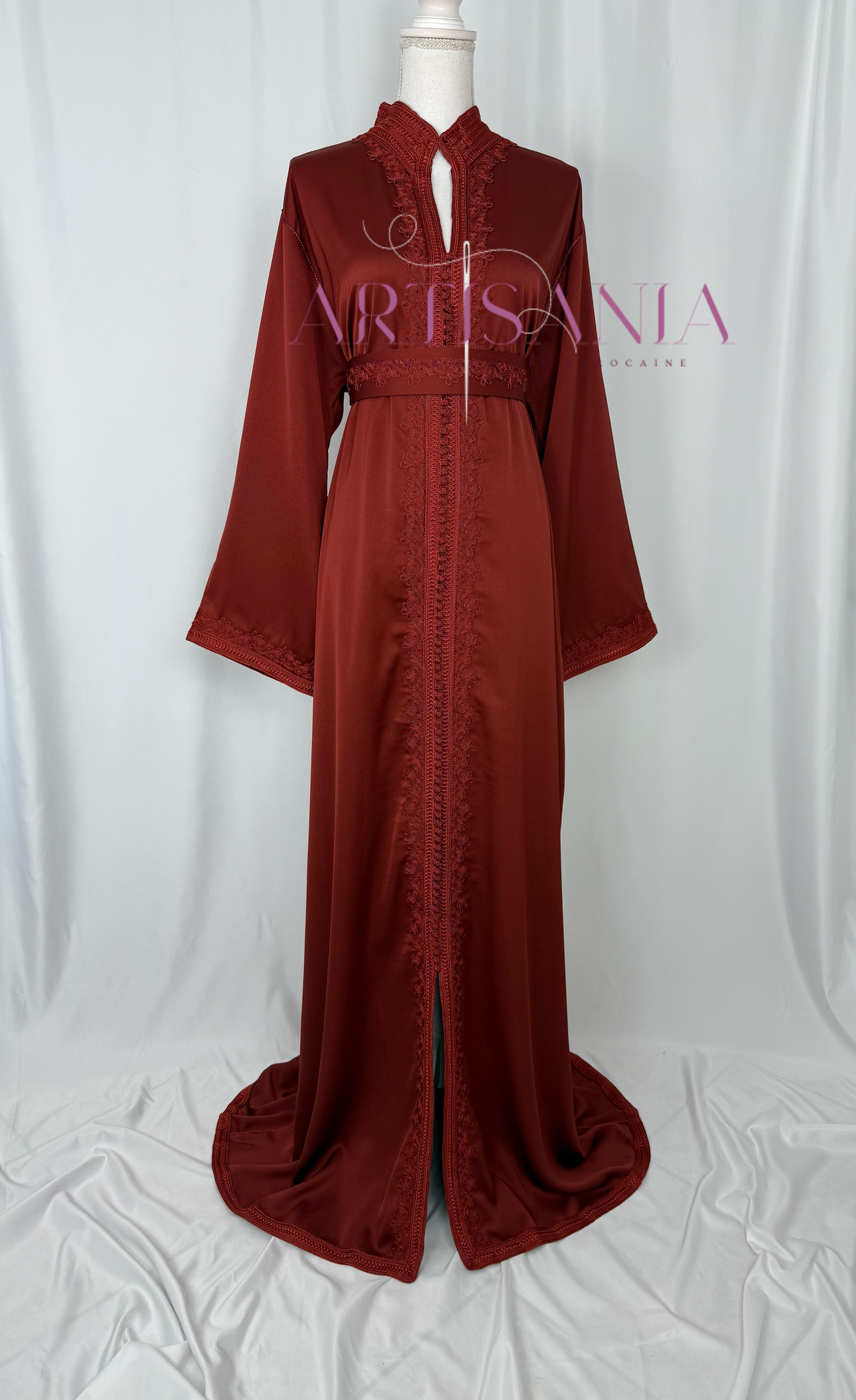 Caftan marocain  en drap de soie - modèle Nour🪡