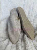 Babouche simple blanc cassé - modèle Farah