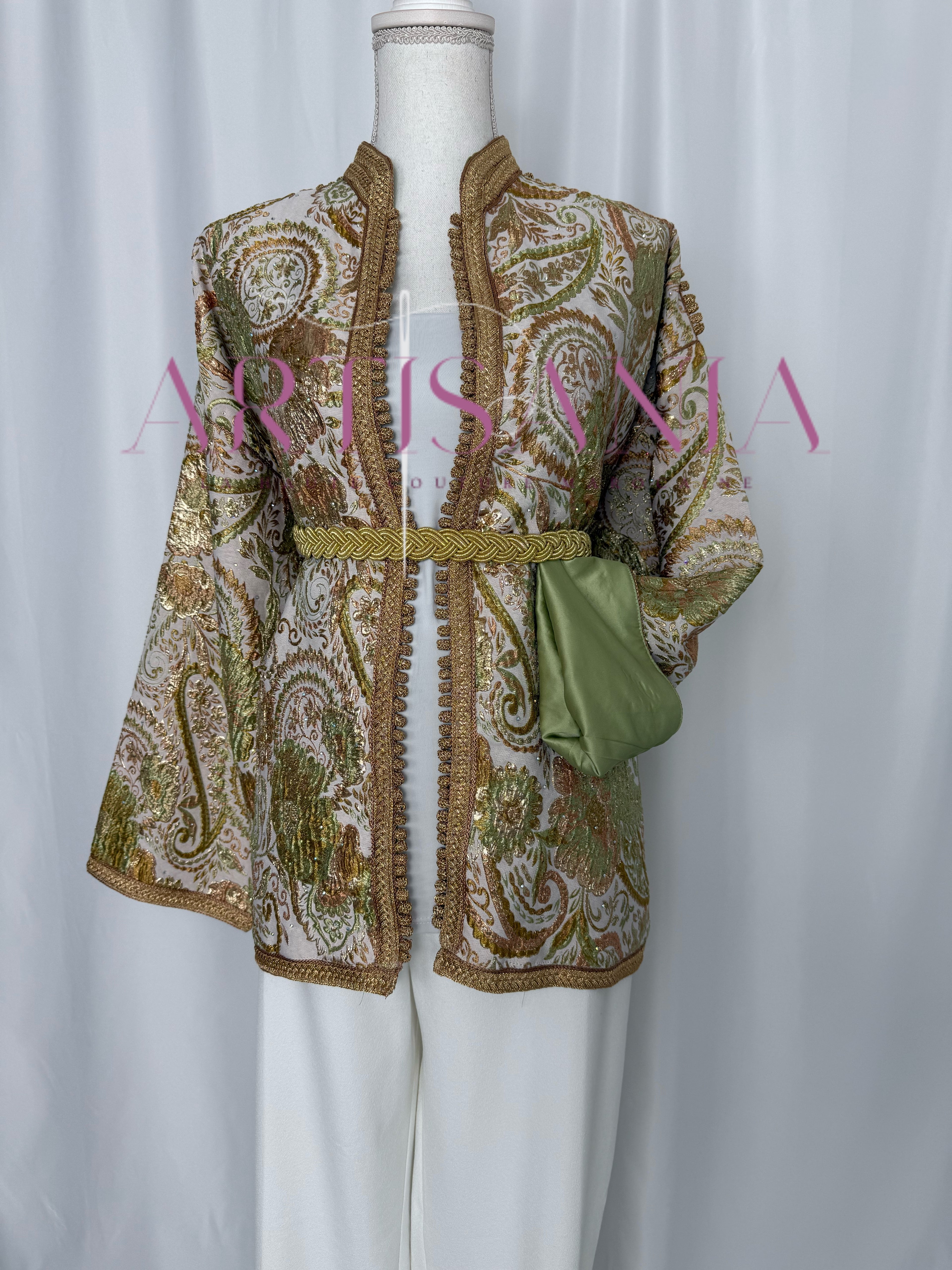 Kimono court - brocard de luxe 💚✨