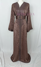 Caftan marocain modèle "Najwa" - tissu Kamkha collection Été 2026 ☀️