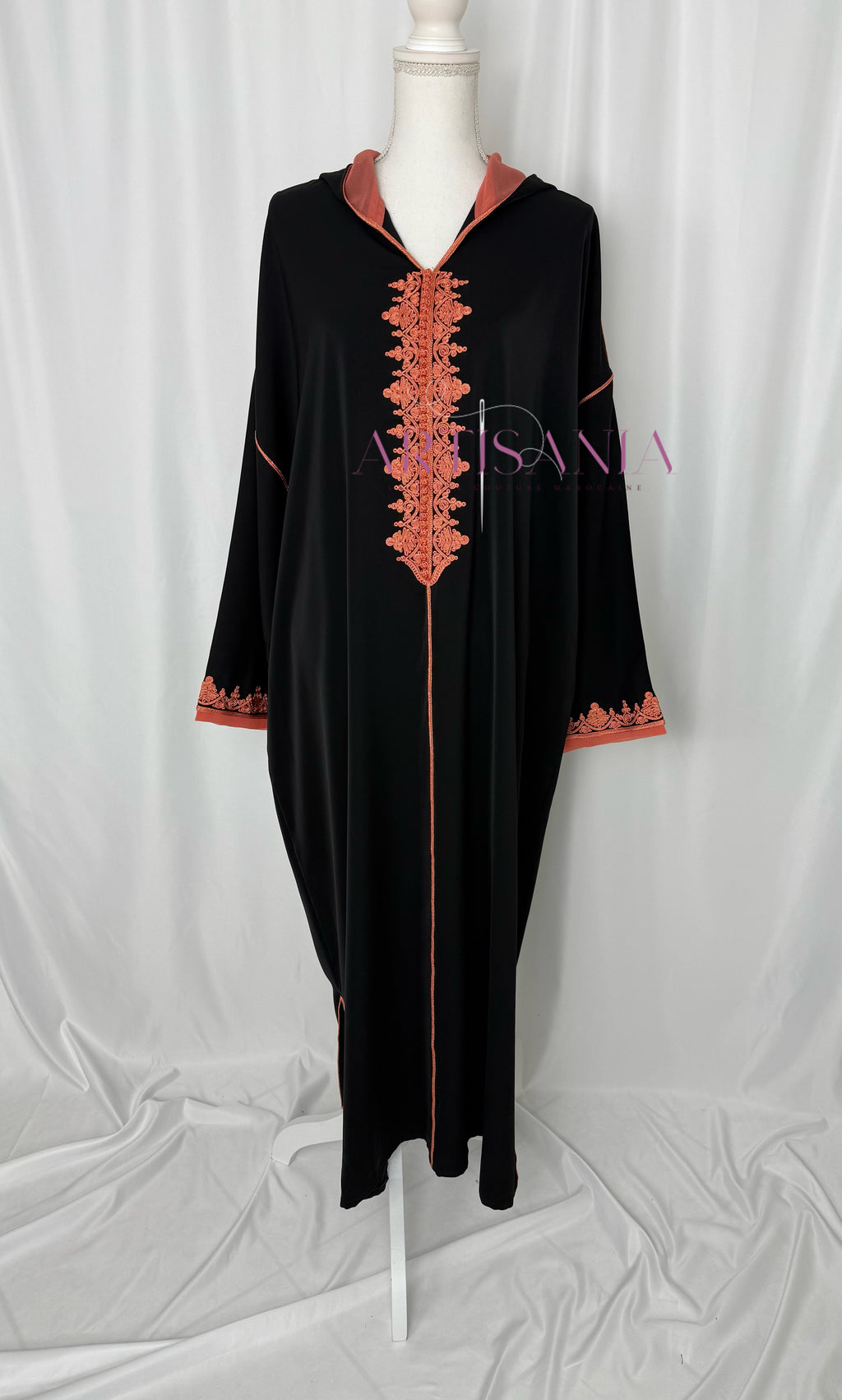 Jellaba marocaine une pièce - modèle Layal avec châle (offert)