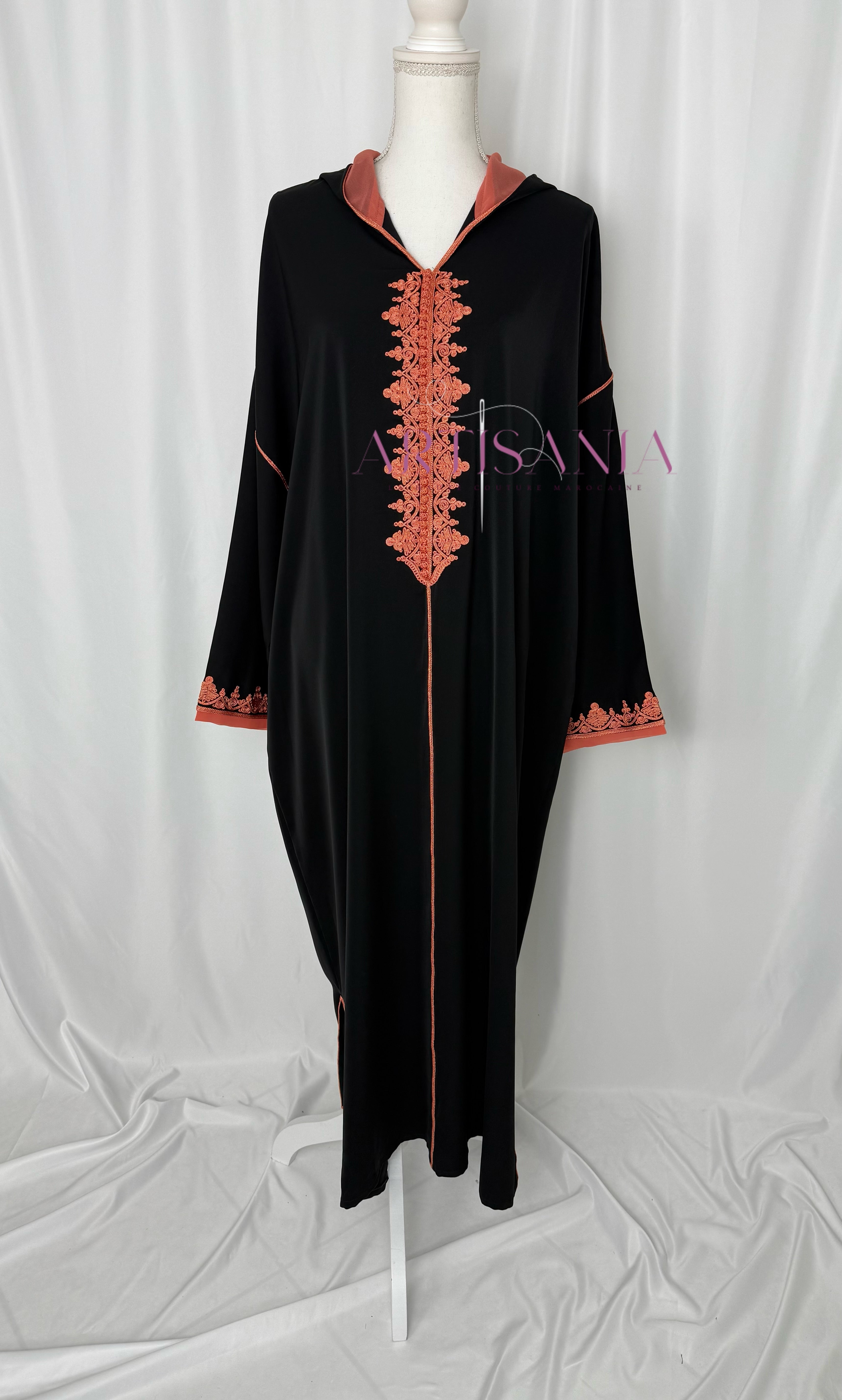 Jellaba marocaine une pièce - modèle Layal avec châle (offert)