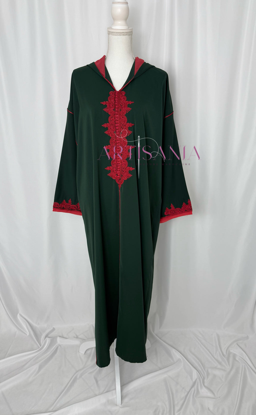 Jellaba marocaine une pièce - modèle Layal avec châle (offert)